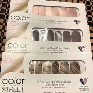 NIB 3 Packs Color Street Sorry Not Quarry, At the Plaza, Berlin It To Win It